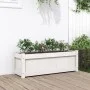 Jardinera de madera maciza de pino blanca 90x31x31 cm de , Maceteros y jardineras - Ref: Foro24-837451, Precio: 55,81 €, Desc...