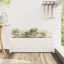 Jardinera de madera maciza de pino blanca 90x31x31 cm de , Maceteros y jardineras - Ref: Foro24-837451, Precio: 55,81 €, Desc...