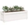 Jardinera de madera maciza de pino blanca 90x31x31 cm de , Maceteros y jardineras - Ref: Foro24-837451, Precio: 55,81 €, Desc...