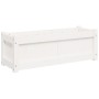 Jardinera de madera maciza de pino blanca 90x31x31 cm de , Maceteros y jardineras - Ref: Foro24-837451, Precio: 56,39 €, Desc...