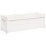 Jardinera de madera maciza de pino blanca 90x31x31 cm de , Maceteros y jardineras - Ref: Foro24-837451, Precio: 55,81 €, Desc...