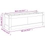 Jardinera de madera maciza de pino blanca 90x31x31 cm de , Maceteros y jardineras - Ref: Foro24-837451, Precio: 56,39 €, Desc...
