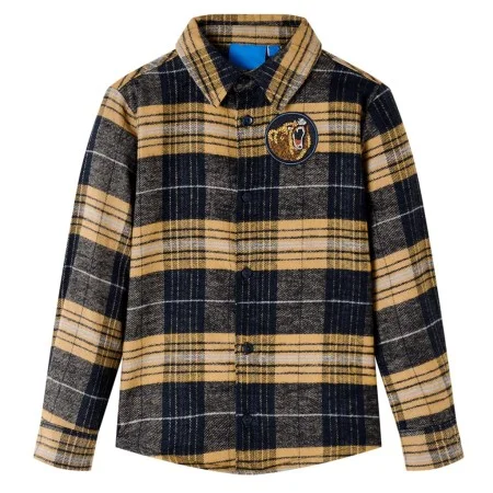 Camisa infantil de cuadros amarillo y negro 128 de , Camisetas para niños - Ref: Foro24-13417, Precio: 13,08 €, Descuento: %