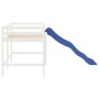 Cama alta de niños con tobogán madera maciza blanca 90x190 cm de , Camas y somieres - Ref: Foro24-835911, Precio: 303,01 €, D...