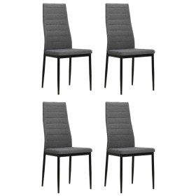 Sillas de comedor 4 unidades tela gris claro de vidaXL, Sillas de comedor - Ref: Foro24-246182, Precio: 167,46 €, Descuento: %