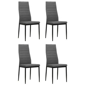 Sillas de comedor 4 unidades tela gris claro de vidaXL, Sillas de comedor - Ref: Foro24-246182, Precio: 163,99 €, Descuento: %