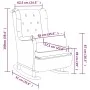 Sillón con patas mecedoras madera maciza caucho y tela crema de , Sillones - Ref: Foro24-329414, Precio: 231,40 €, Descuento: %
