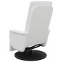 Sillón reclinable con reposapiés cuero sintético blanco de , Sillones - Ref: Foro24-356510, Precio: 233,35 €, Descuento: %
