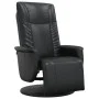 Sillón reclinable con reposapiés cuero sintético negro de , Sillones - Ref: Foro24-356509, Precio: 210,58 €, Descuento: %
