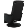 Sillón reclinable con reposapiés cuero sintético negro de , Sillones - Ref: Foro24-356509, Precio: 210,58 €, Descuento: %