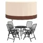 Cubierta muebles jardín redonda Oxford 600D beige Ø 157x71 cm de , Fundas para muebles de jardín - Ref: Foro24-359651, Precio...