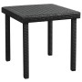 Tumbona de jardín con cojín y mesita ratán sintético negro de vidaXL, Tumbonas - Ref: Foro24-42886, Precio: 155,80 €, Descuen...