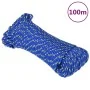 Cuerda de barco polipropileno azul 4 mm 100 m de , Sogas y cuerdas metálicas - Ref: Foro24-152435, Precio: 12,77 €, Descuento: %