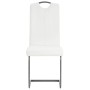 Sillas voladizas de comedor 2 unidades cuero sintético blanco de vidaXL, Sillas de comedor - Ref: Foro24-246195, Precio: 118,...