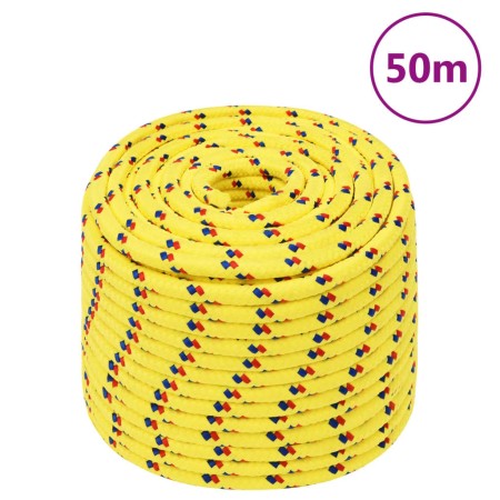 Cuerda de barco polipropileno amarillo 14 mm 50 m de , Sogas y cuerdas metálicas - Ref: Foro24-152622, Precio: 37,44 €, Descu...