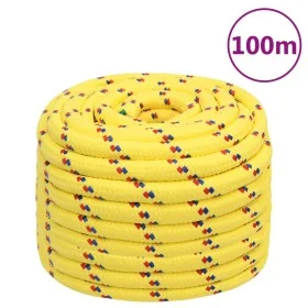 Yellow polypropylene boat rope 20 mm 100 m by , Ropes and metal cords - Ref: Foro24-152634, Price: 131,71 €, Discount: %