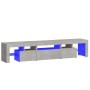 Mueble de TV con luces LED gris hormigón 200x36,5x40 cm de , Muebles TV - Ref: Foro24-3152813, Precio: 121,87 €, Descuento: %