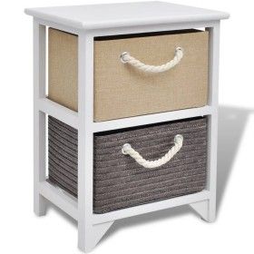 Mesita de noche de madera de vidaXL, Mesitas de noche - Ref: Foro24-242888, Precio: 51,73 €, Descuento: %