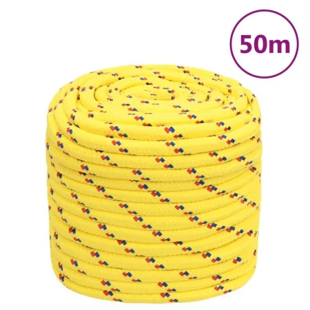 Cuerda de barco polipropileno amarillo 18 mm 50 m de , Sogas y cuerdas metálicas - Ref: Foro24-152630, Precio: 51,67 €, Descu...