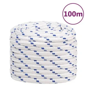 White polypropylene boat rope 20 mm 100 m by , Ropes and metal cords - Ref: Foro24-152316, Price: 129,07 €, Discount: %