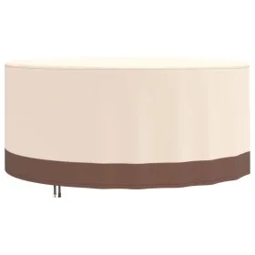Cubierta muebles jardín redonda Oxford 600D beige Ø 183x71 cm de , Fundas para muebles de jardín - Ref: Foro24-359652, Precio...
