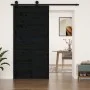 Scheunentür aus massivem schwarzem Kiefernholz, 100 x 1,8 x 204,5 cm von , Türen - Ref: Foro24-824627, Preis: 151,73 €, Rabat...