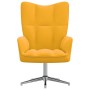 Sillón de relax de terciopelo amarillo mostaza de , Sillones - Ref: Foro24-328124, Precio: 142,08 €, Descuento: %