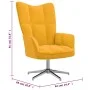 Sillón de relax de terciopelo amarillo mostaza de , Sillones - Ref: Foro24-328124, Precio: 139,38 €, Descuento: %