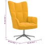 Sillón de relax de terciopelo amarillo mostaza de , Sillones - Ref: Foro24-328124, Precio: 142,08 €, Descuento: %