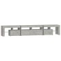Mueble de TV con luces LED gris hormigón 230x36,5x40 cm de , Muebles TV - Ref: Foro24-3152789, Precio: 141,59 €, Descuento: %