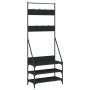Perchero con zapatero negro 72x34x184 cm de , Organizadores de vestidores y perchas de barra - Ref: Foro24-837827, Precio: 75...