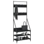 Perchero con zapatero negro 72x34x184 cm de , Organizadores de vestidores y perchas de barra - Ref: Foro24-837827, Precio: 75...