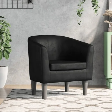 Sillón cuero sintético negro de , Sillones - Ref: Foro24-356485, Precio: 213,96 €, Descuento: %