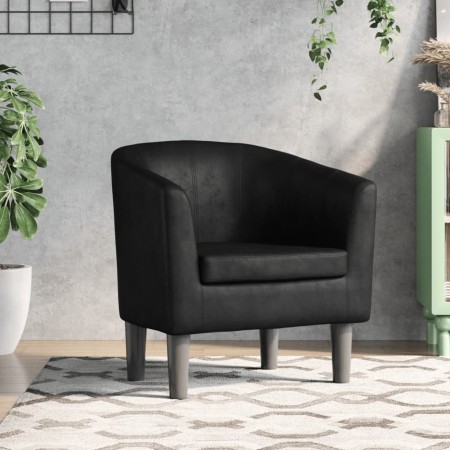 Sillón cuero sintético negro de , Sillones - Ref: Foro24-356485, Precio: 193,13 €, Descuento: %
