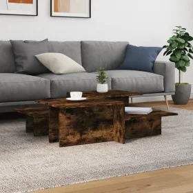 Couchtische 2 Einheiten aus geräuchertem Eichensperrholz von , Couchtisch - Ref: Foro24-3216158, Preis: 76,82 €, Rabatt: %