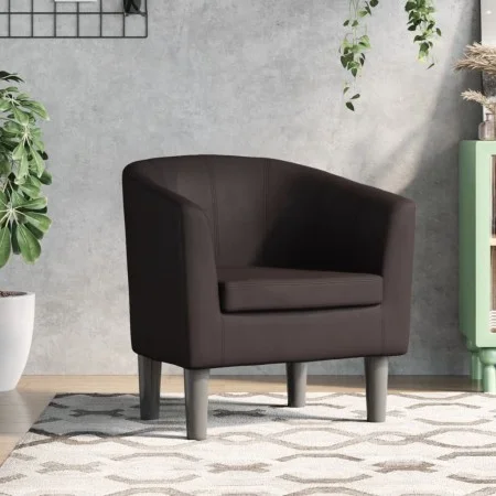 Sillón cuero sintético marrón de , Sillones - Ref: Foro24-356487, Precio: 174,35 €, Descuento: %
