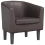 Sillón cuero sintético marrón de , Sillones - Ref: Foro24-356487, Precio: 174,35 €, Descuento: %