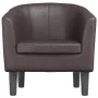 Sillón cuero sintético marrón de , Sillones - Ref: Foro24-356487, Precio: 174,35 €, Descuento: %