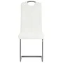 Sillas de comedor voladizas 4 unidades de tela blanca de vidaXL, Sillas de comedor - Ref: Foro24-246196, Precio: 238,62 €, De...