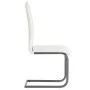 Sillas de comedor voladizas 4 unidades de tela blanca de vidaXL, Sillas de comedor - Ref: Foro24-246196, Precio: 238,62 €, De...