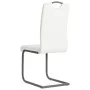 Sillas de comedor voladizas 4 unidades de tela blanca de vidaXL, Sillas de comedor - Ref: Foro24-246196, Precio: 238,62 €, De...