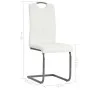 Sillas de comedor voladizas 4 unidades de tela blanca de vidaXL, Sillas de comedor - Ref: Foro24-246196, Precio: 238,62 €, De...