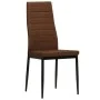 Sillas de comedor 4 unidades tela marrón de vidaXL, Sillas de comedor - Ref: Foro24-246184, Precio: 168,59 €, Descuento: %