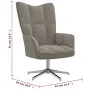 Hellgrauer Samt-Entspannungssessel von , Sessel - Ref: Foro24-328117, Preis: 146,95 €, Rabatt: %