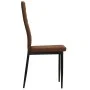 Sillas de comedor 4 unidades tela marrón de vidaXL, Sillas de comedor - Ref: Foro24-246184, Precio: 168,59 €, Descuento: %