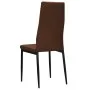 Sillas de comedor 4 unidades tela marrón de vidaXL, Sillas de comedor - Ref: Foro24-246184, Precio: 168,59 €, Descuento: %