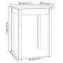 Mesa de comedor madera maciza de pino 55x55x75 cm de , Mesas de cocina y de comedor - Ref: Foro24-814254, Precio: 69,25 €, De...