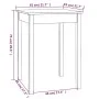 Mesa de comedor madera maciza de pino 55x55x75 cm de , Mesas de cocina y de comedor - Ref: Foro24-814254, Precio: 67,09 €, De...