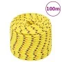 Yellow polypropylene boat rope 14 mm 100 m by , Ropes and metal cords - Ref: Foro24-152623, Price: 69,82 €, Discount: %