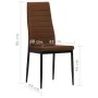 Sillas de comedor 4 unidades tela marrón de vidaXL, Sillas de comedor - Ref: Foro24-246184, Precio: 168,59 €, Descuento: %